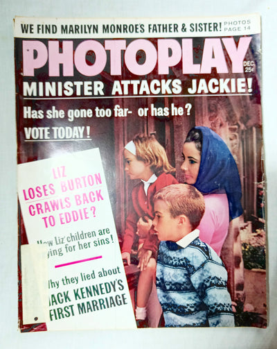Photoplay Magazine December 1962 Liz Taylor JFK Jackie John Wayne - TulipStuff
