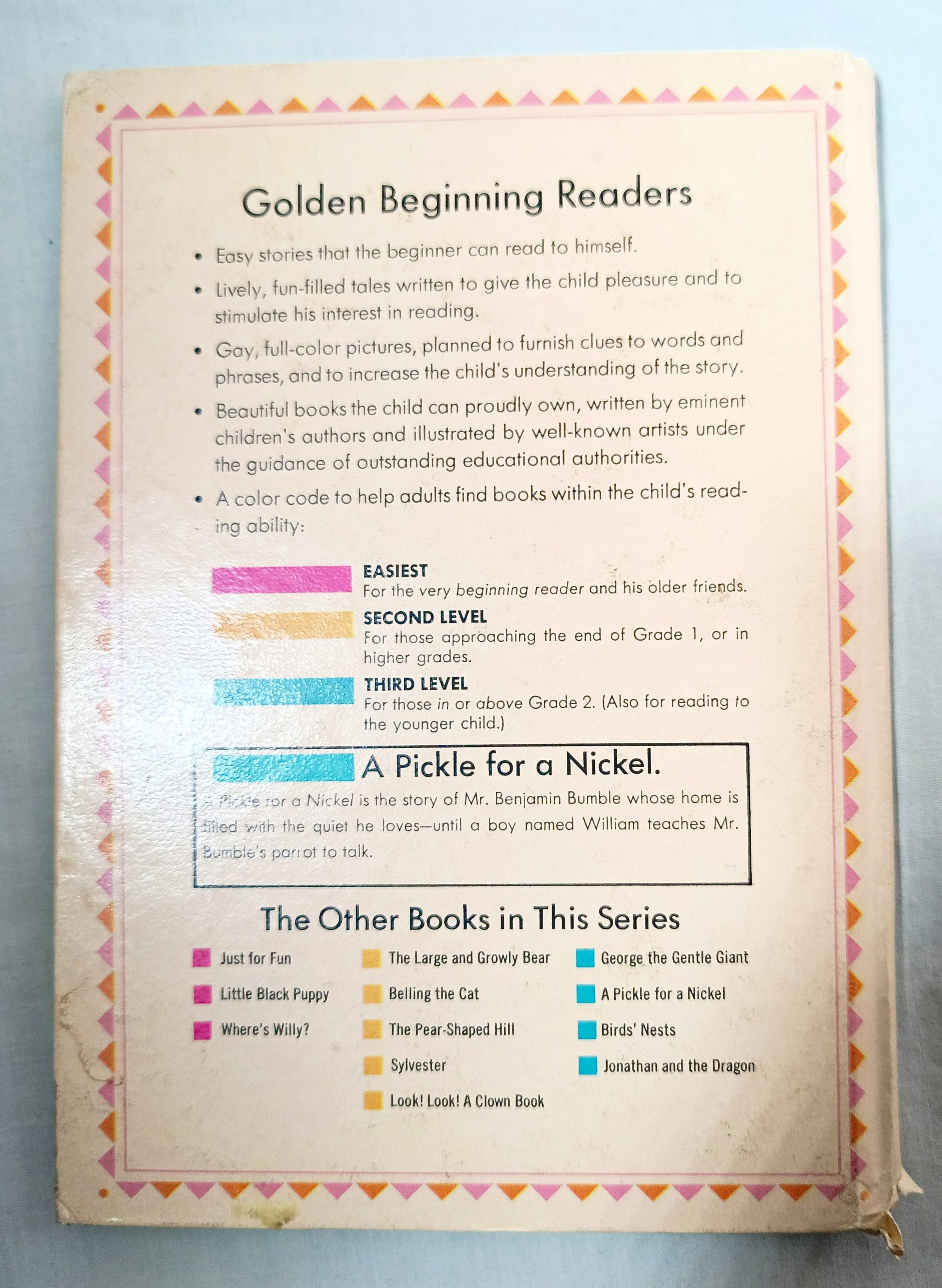 A Pickle For A Nickel Lilian Moore Golden Beginning Reader 1969 - TulipStuff