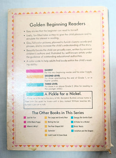 A Pickle For A Nickel Lilian Moore Golden Beginning Reader 1969 - TulipStuff