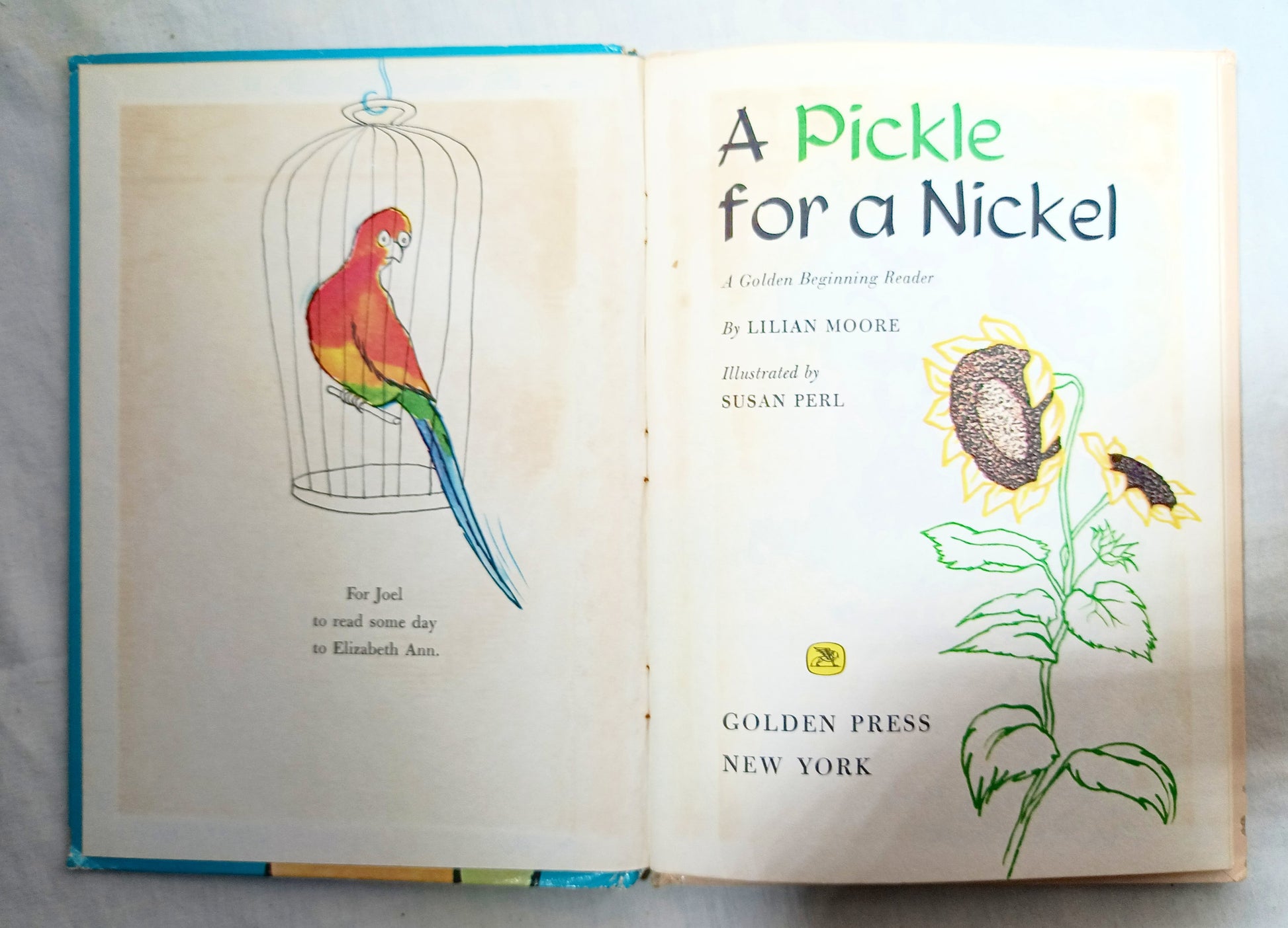 A Pickle For A Nickel Lilian Moore Golden Beginning Reader 1969 - TulipStuff