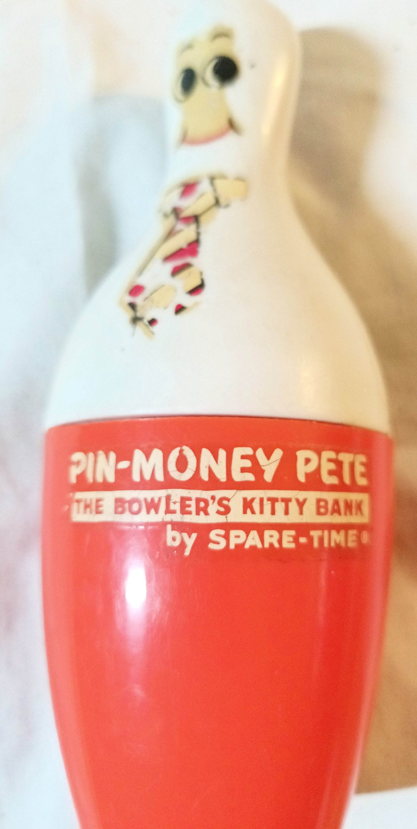 Pin-Money Pete The Bowler's Kitty Bank By Spare Time 1972 - TulipStuff