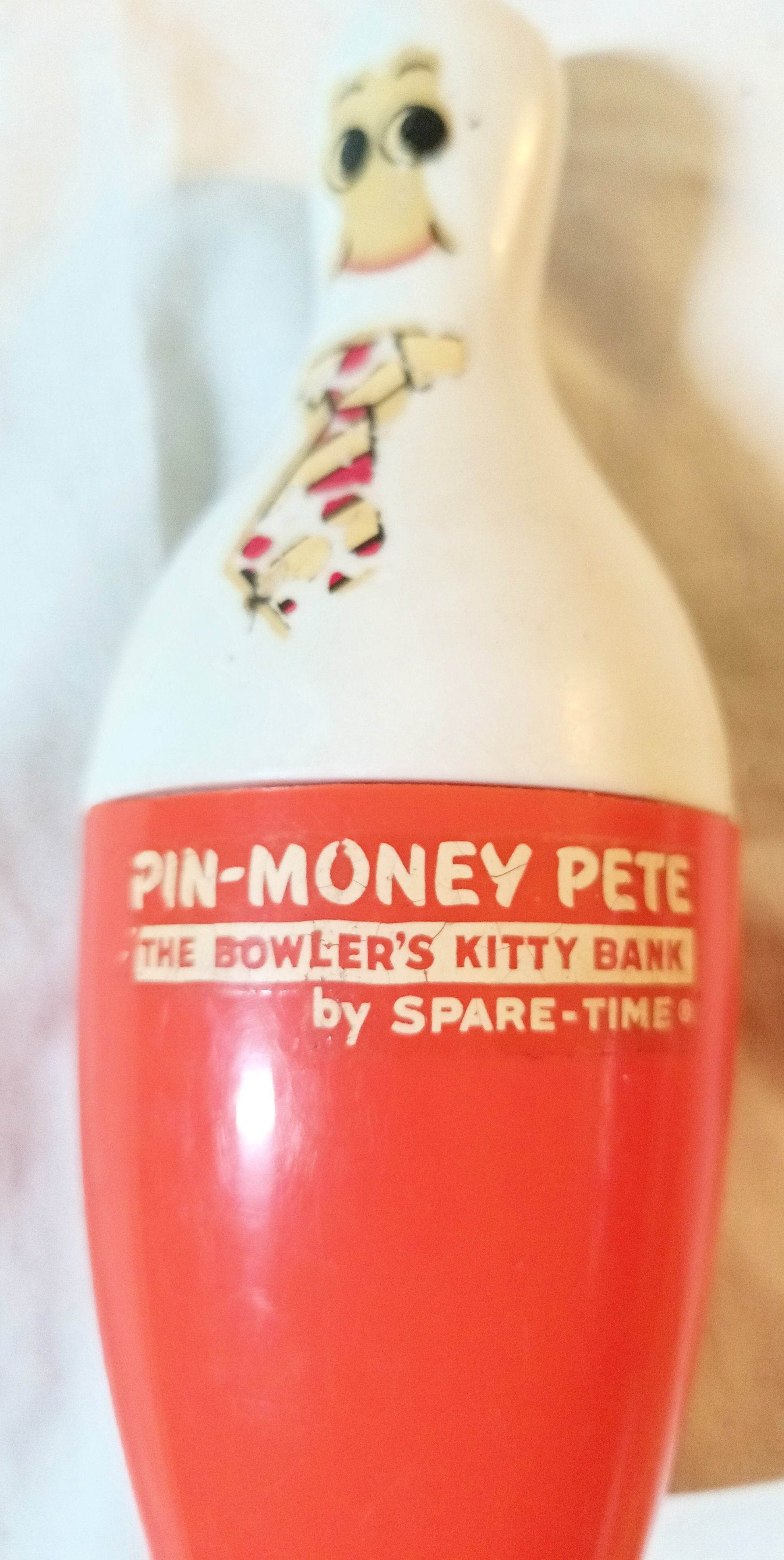 Pin-Money Pete The Bowler's Kitty Bank By Spare Time 1972 - TulipStuff
