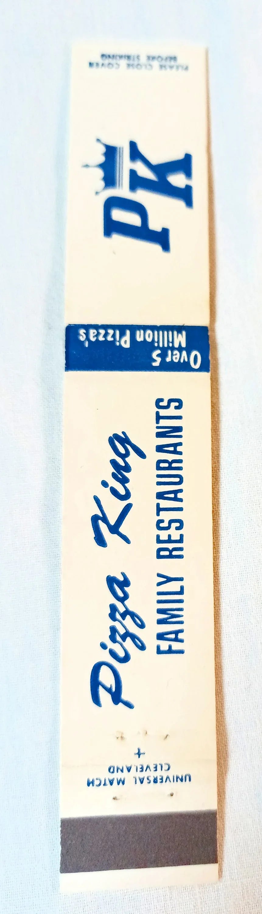 Pizza King Family Restaurants Berea Parma Ohio Matchbook Cover 1970's - TulipStuff