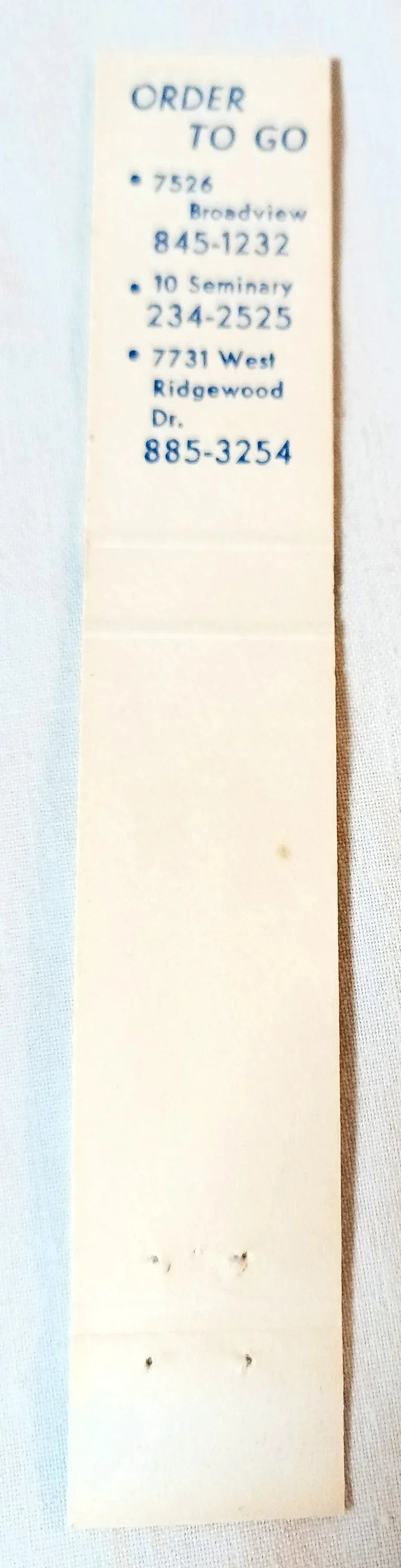 Pizza King Family Restaurants Berea Parma Ohio Matchbook Cover 1970's - TulipStuff