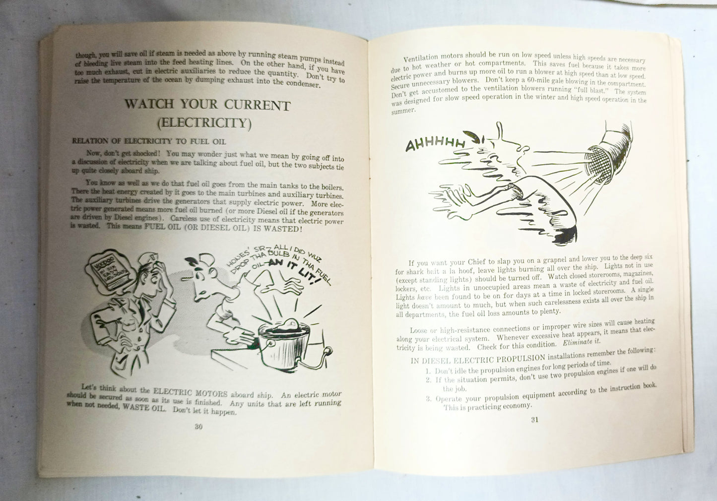 Pointers On Traveling To Tokyo Don't Waste That Fuel Oil US Navy 1945 - TulipStuff