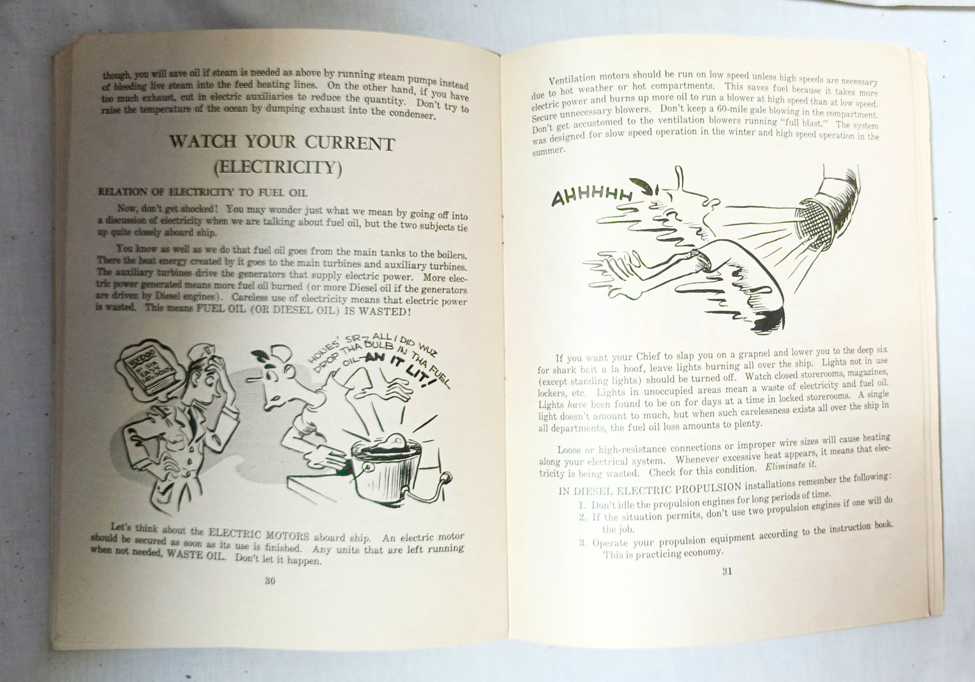 Pointers On Traveling To Tokyo Don't Waste That Fuel Oil US Navy 1945 - TulipStuff