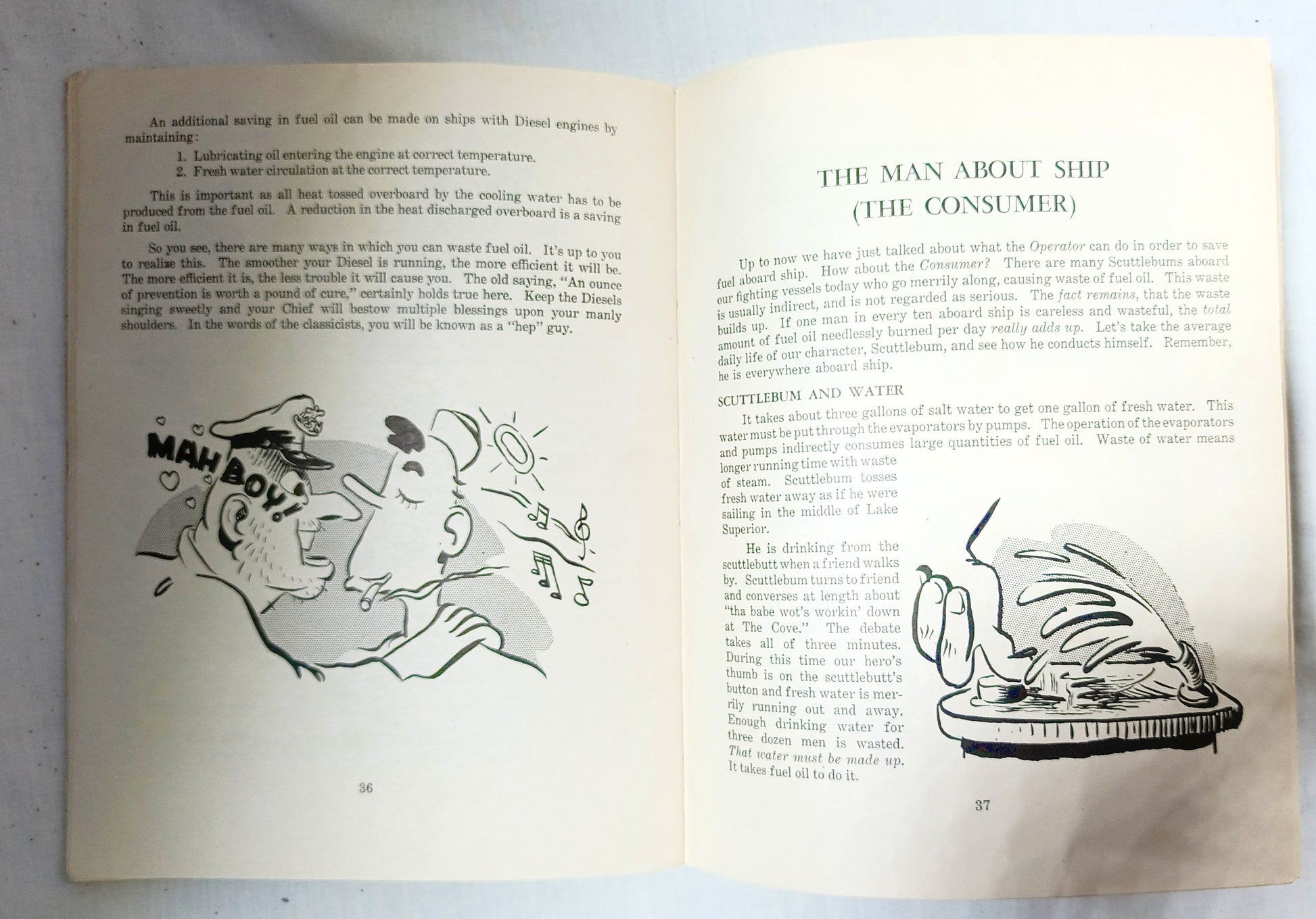 Pointers On Traveling To Tokyo Don't Waste That Fuel Oil US Navy 1945 - TulipStuff