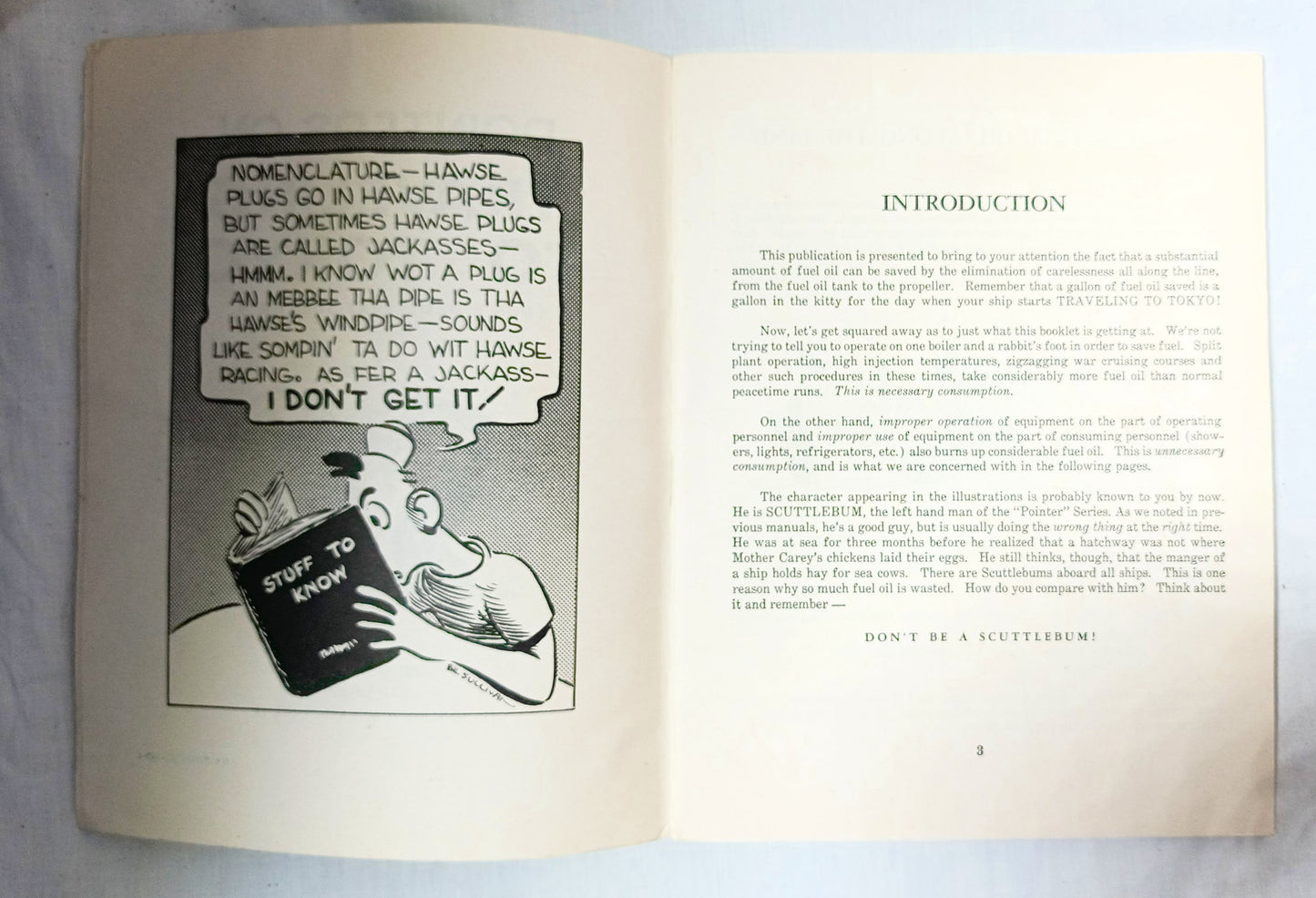 Pointers On Traveling To Tokyo Don't Waste That Fuel Oil US Navy 1945 - TulipStuff