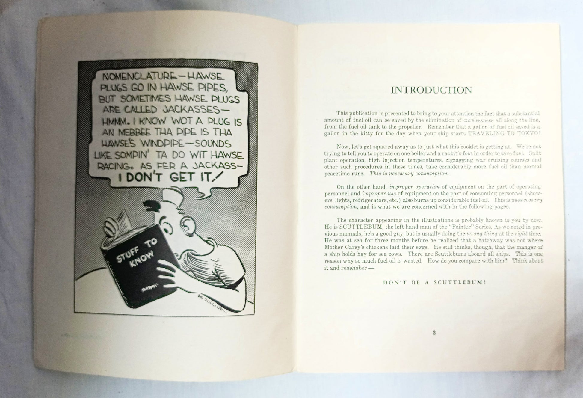 Pointers On Traveling To Tokyo Don't Waste That Fuel Oil US Navy 1945 - TulipStuff