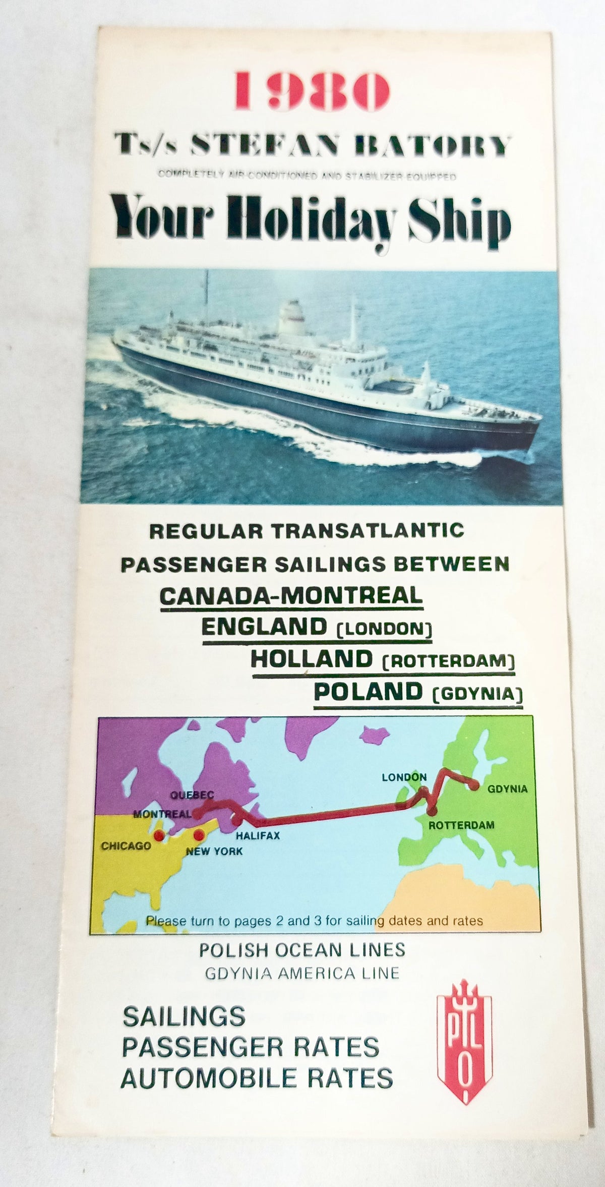 Polish Ocean Lines (Gdynia America Line) Stefan Batory Brochure 1980 - TulipStuff
