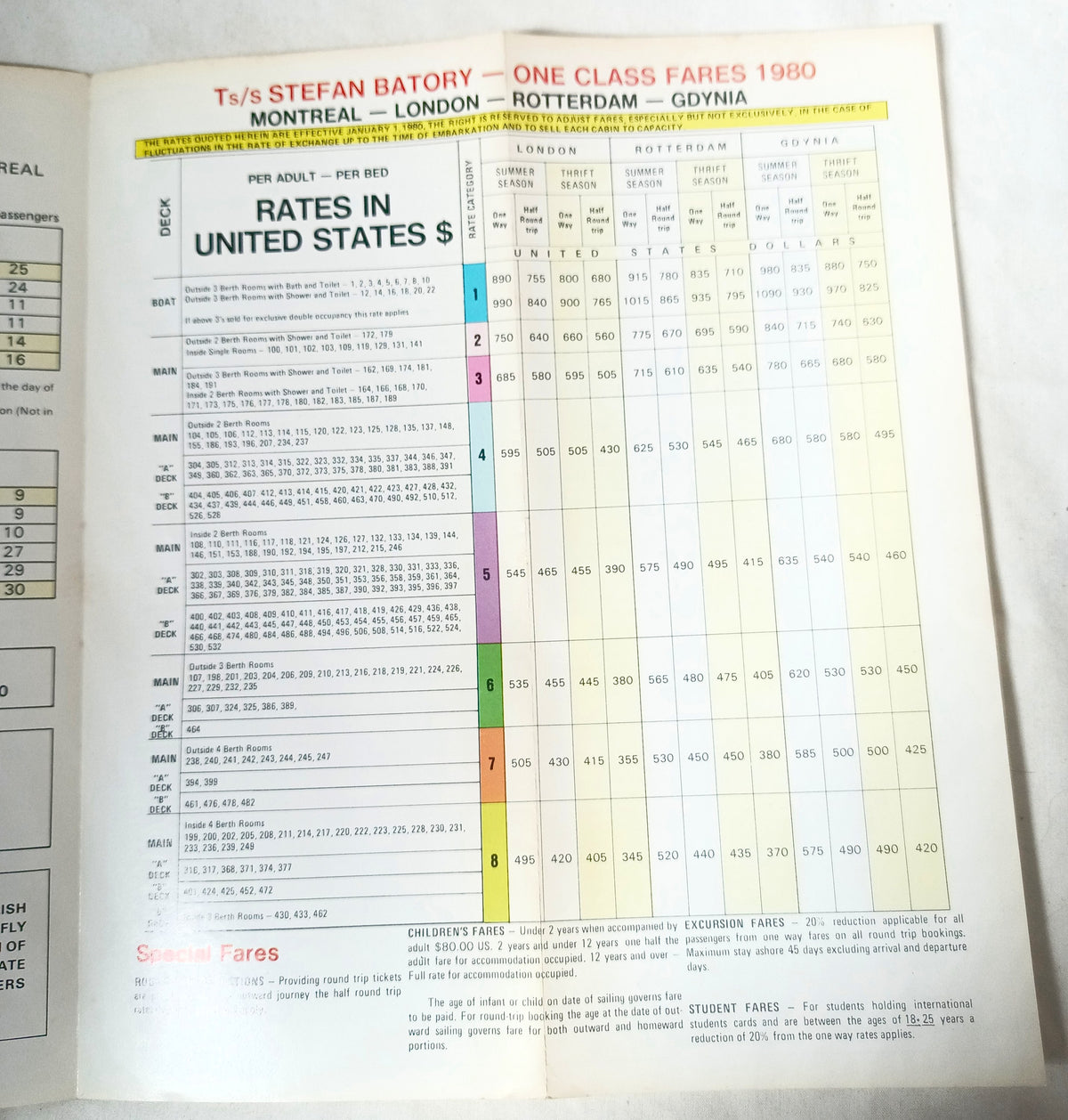 Polish Ocean Lines (Gdynia America Line) Stefan Batory Brochure 1980 - TulipStuff