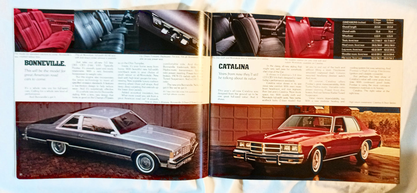 Pontiac 1977 Dealer Showroom Sales Brochure 50th Anniversary - TulipStuff