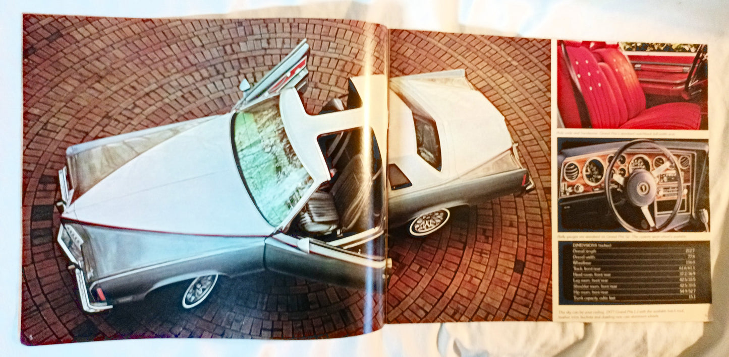 Pontiac 1977 Dealer Showroom Sales Brochure 50th Anniversary - TulipStuff