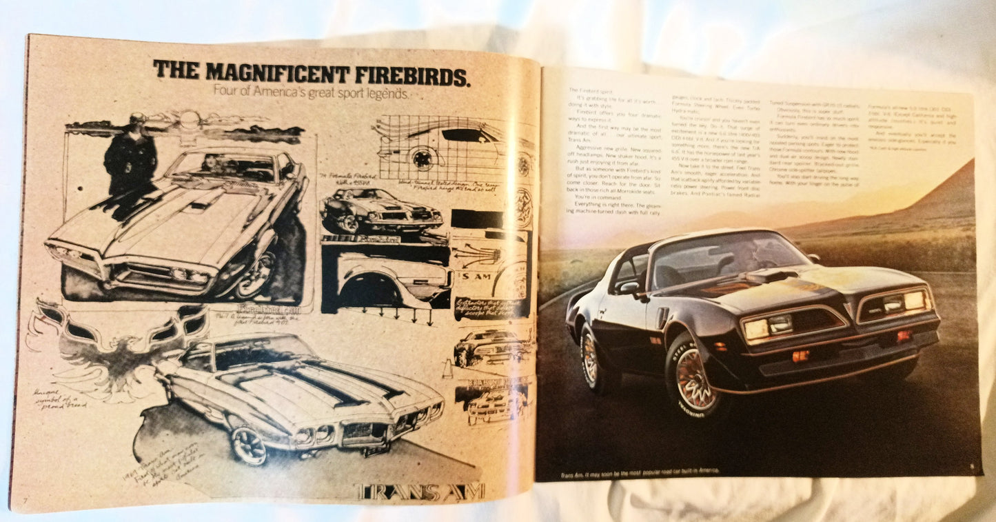 Pontiac 1977 Dealer Showroom Sales Brochure 50th Anniversary - TulipStuff