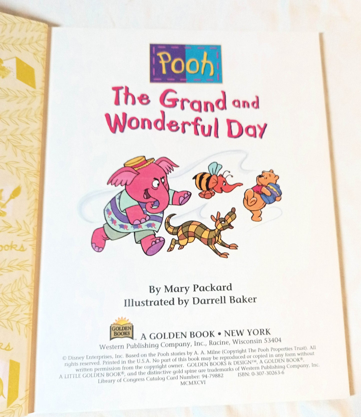 Pooh The Grand And Wonderful Day Little Golden Book Mary Packard 1996 - TulipStuff