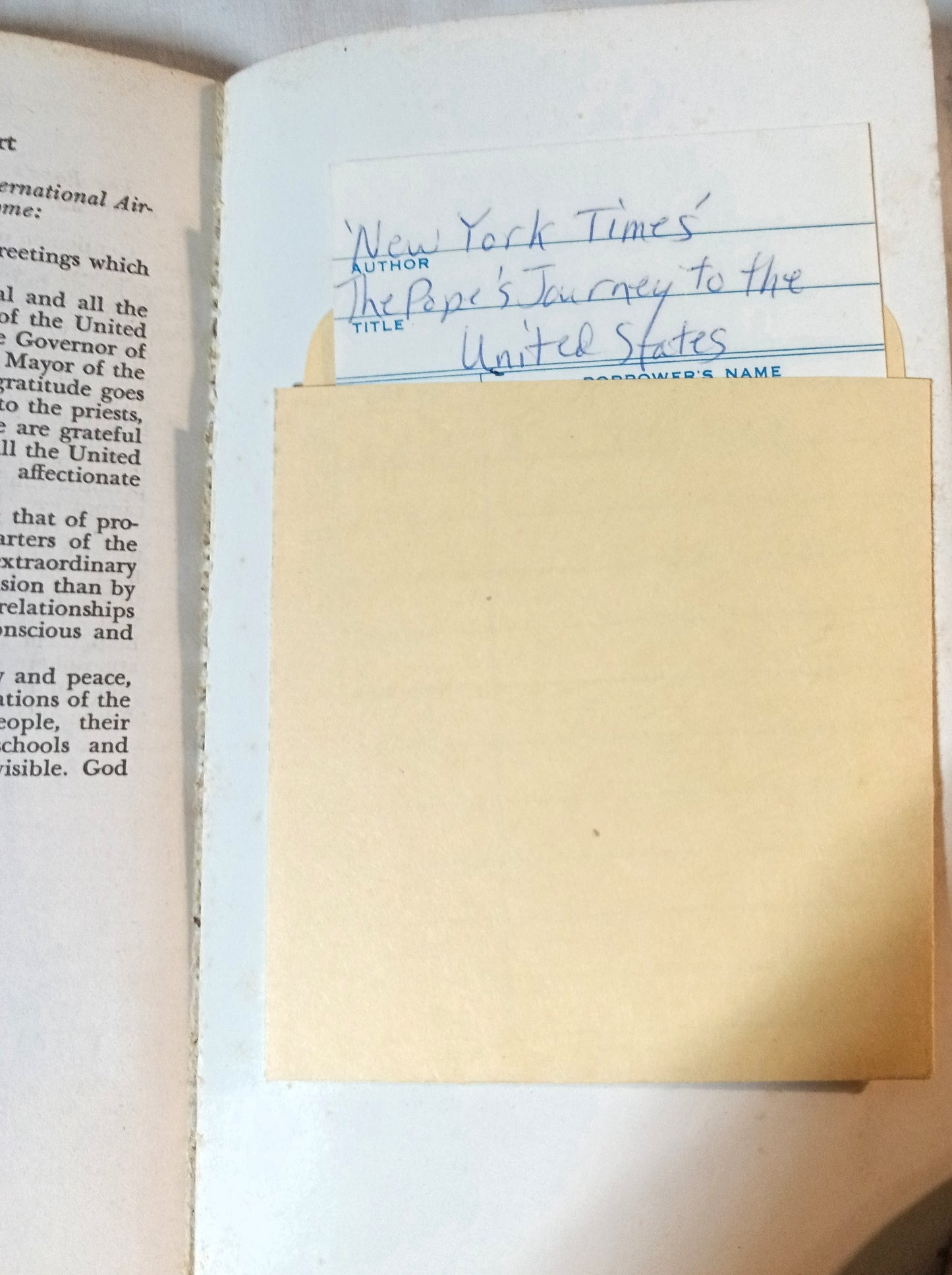 The Pope's Journey To The United States Pope Paul VI NY Times 1965 - TulipStuff