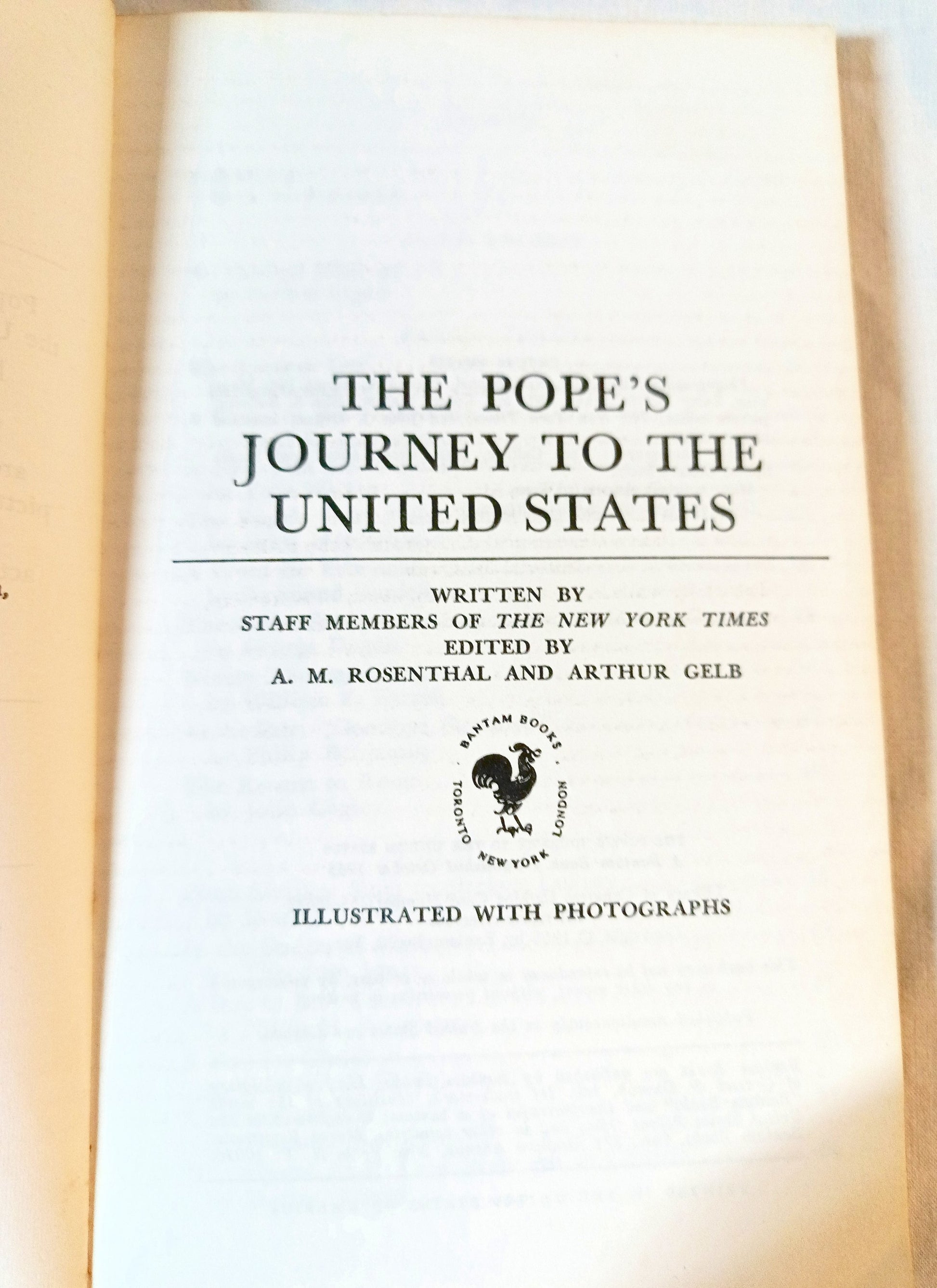 The Pope's Journey To The United States Pope Paul VI NY Times 1965 - TulipStuff