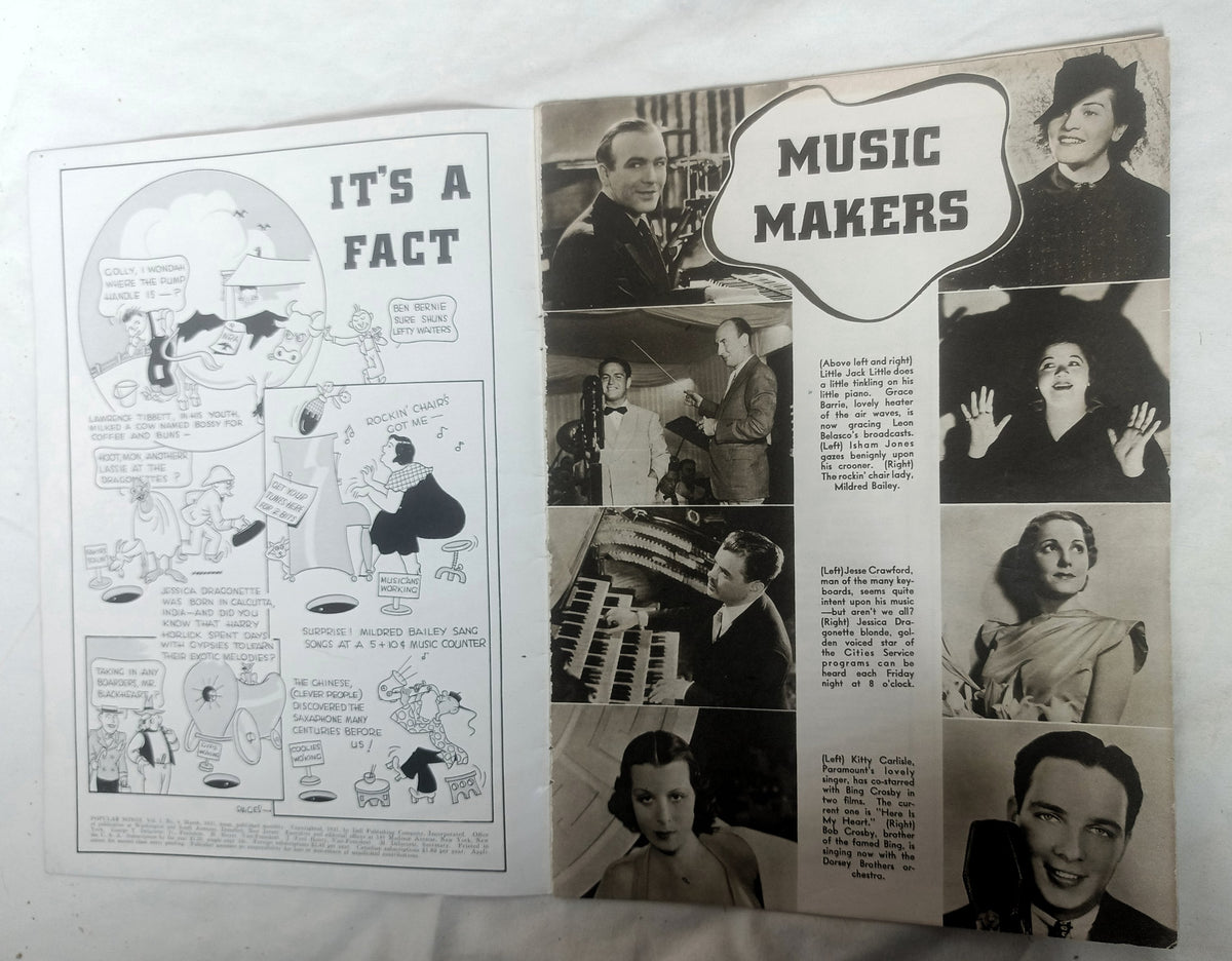 Popular Songs Magazine March 1935 Rudy Vallee Cover - Incomplete - TulipStuff