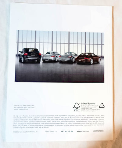 Porsche Models 2009 Full Line Dealer Sales Catalog Booklet - TulipStuff
