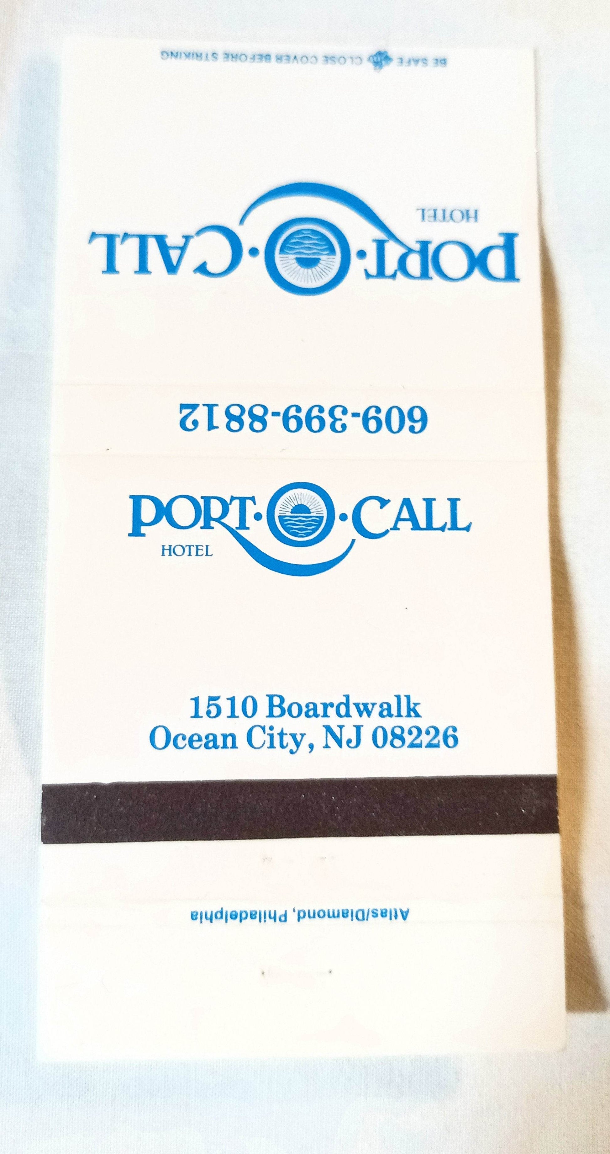 Port-O-Call Hotel Ocean City New Jersey Matchbook Cover 1980's - TulipStuff