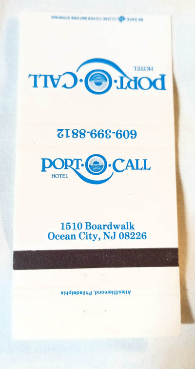Port-O-Call Hotel Ocean City New Jersey Matchbook Cover 1980's - TulipStuff