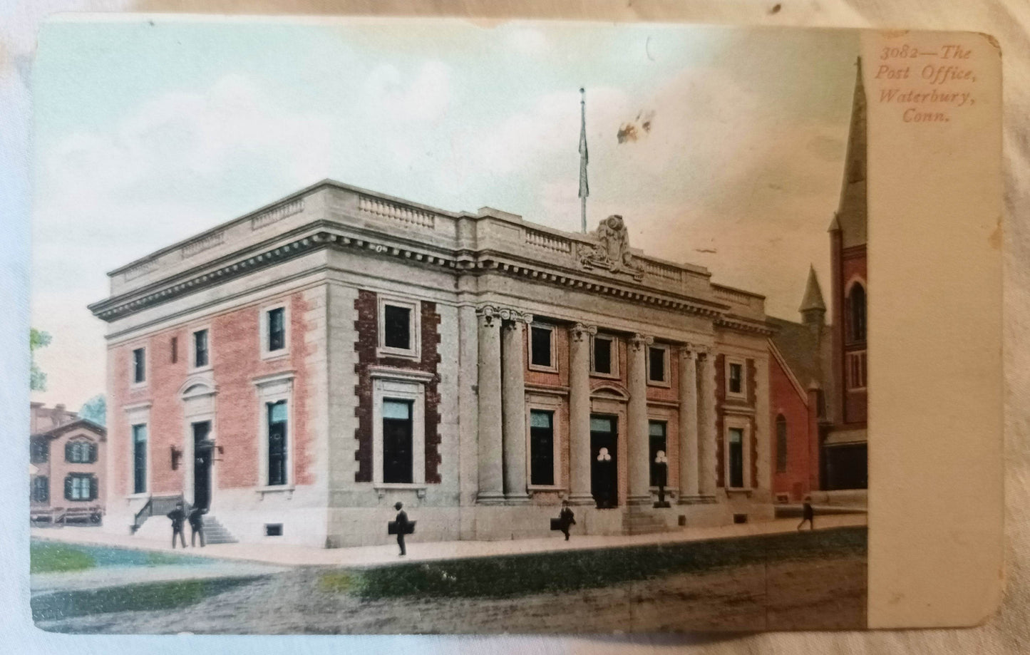 The Post Office Waterbury Connecticut Antique Postcard 1905 - TulipStuff