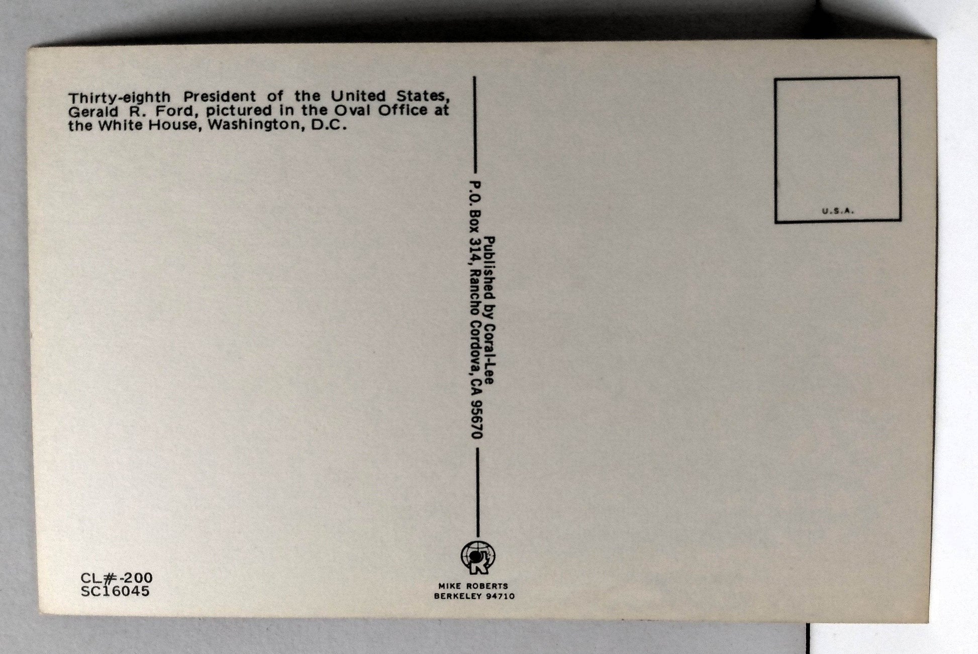 38th President Gerald Ford Oval Office White House Washington DC Postcard - TulipStuff