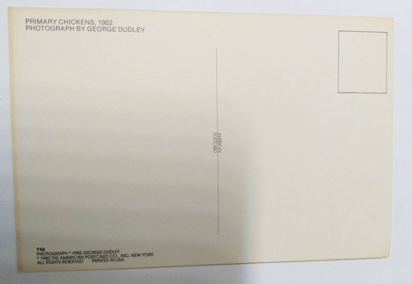 Primary Chickens Humor Postcard George Dudley 1982 - TulipStuff