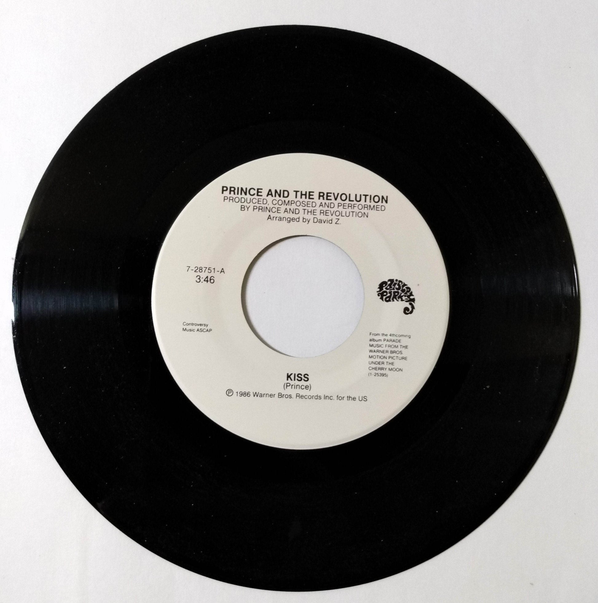 Prince and the Revolution Kiss / Love Or Money 7" Vinyl Paisley Park 1986 - TulipStuff