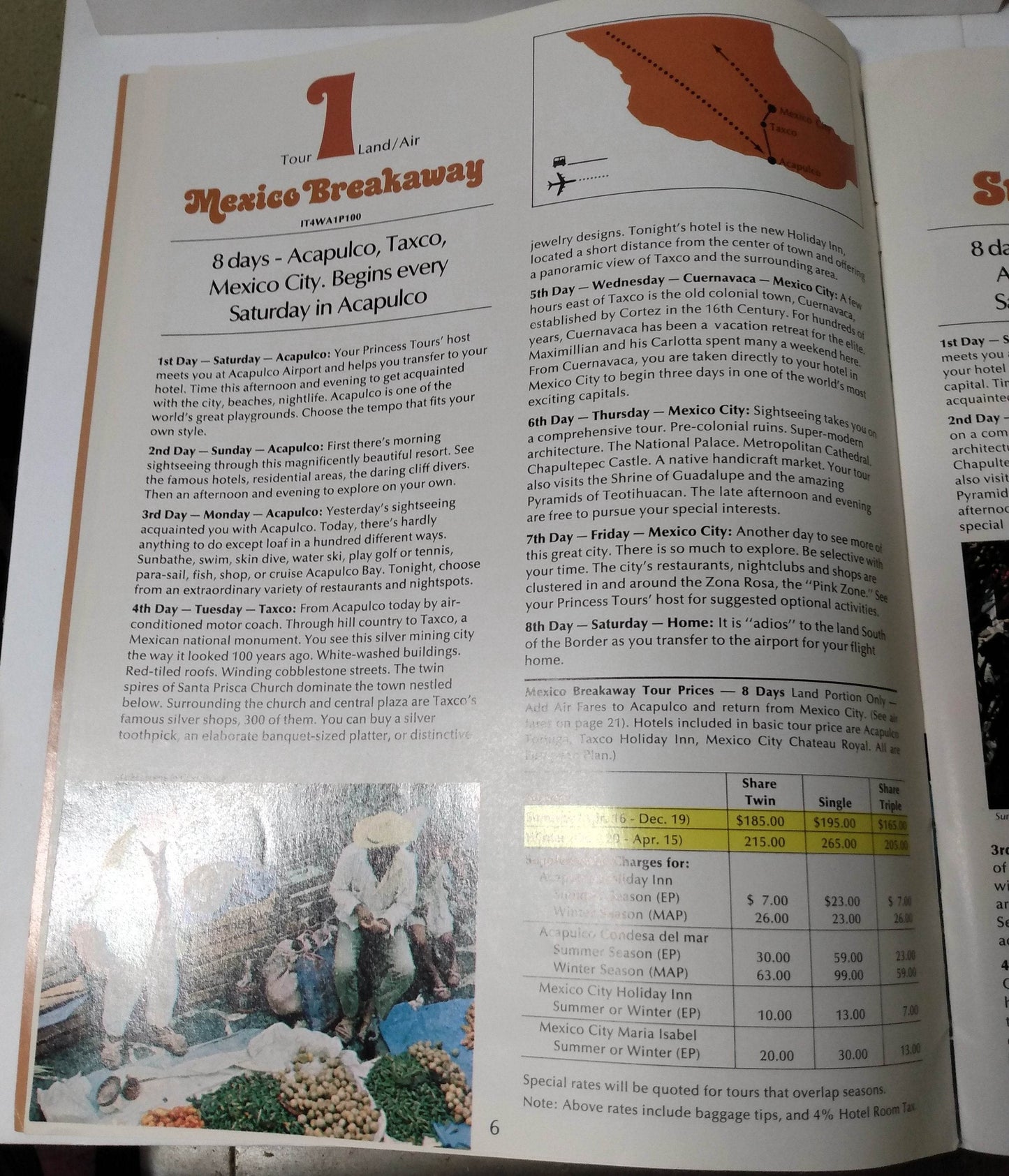 Princess Tours M/S Island Princess 1974-75 Mexico Cruise Brochure - TulipStuff