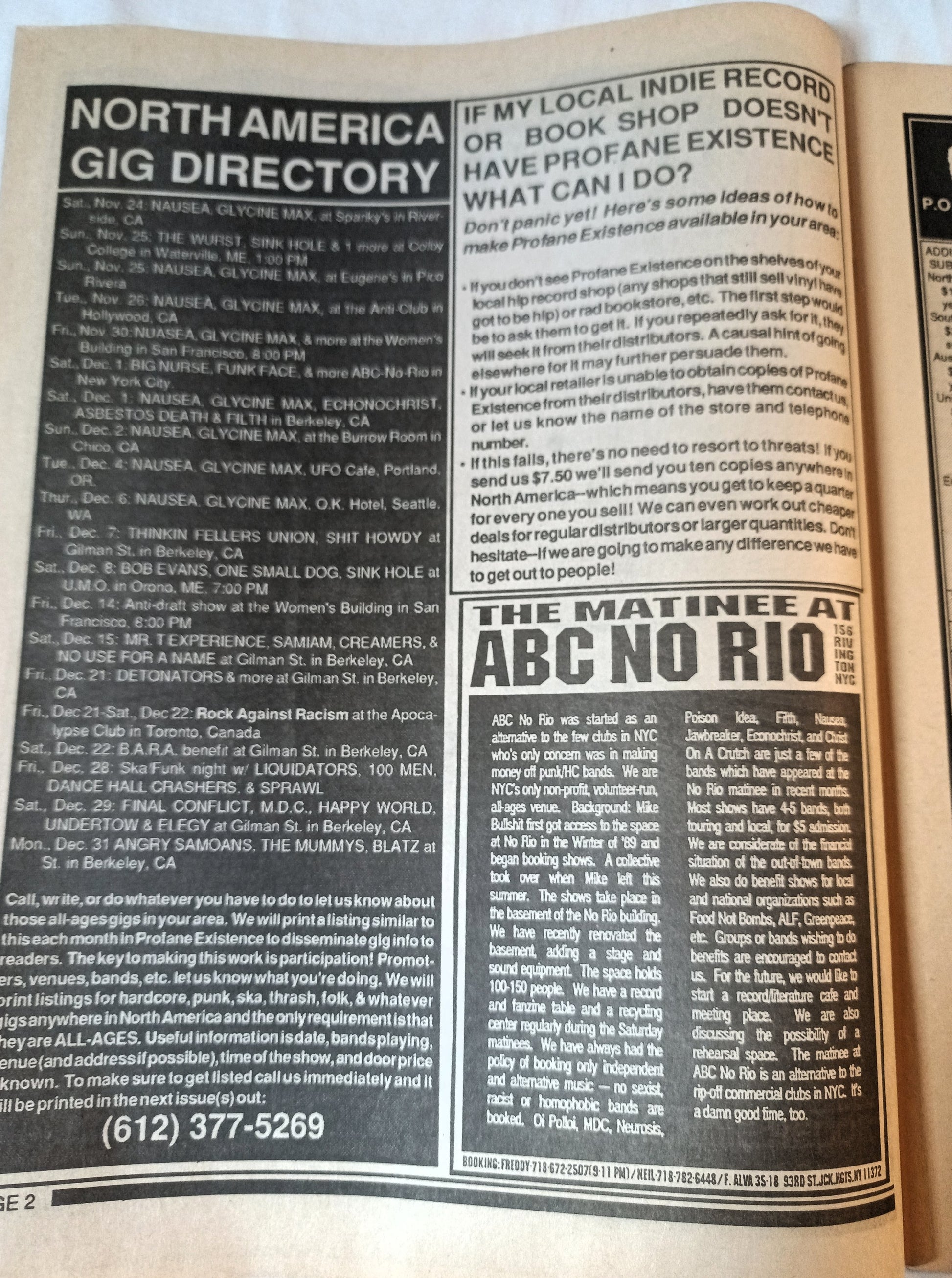 Profane Existence #7 December 1989 Anarcho Punk Zine Oi Polloi Neurosis - TulipStuff