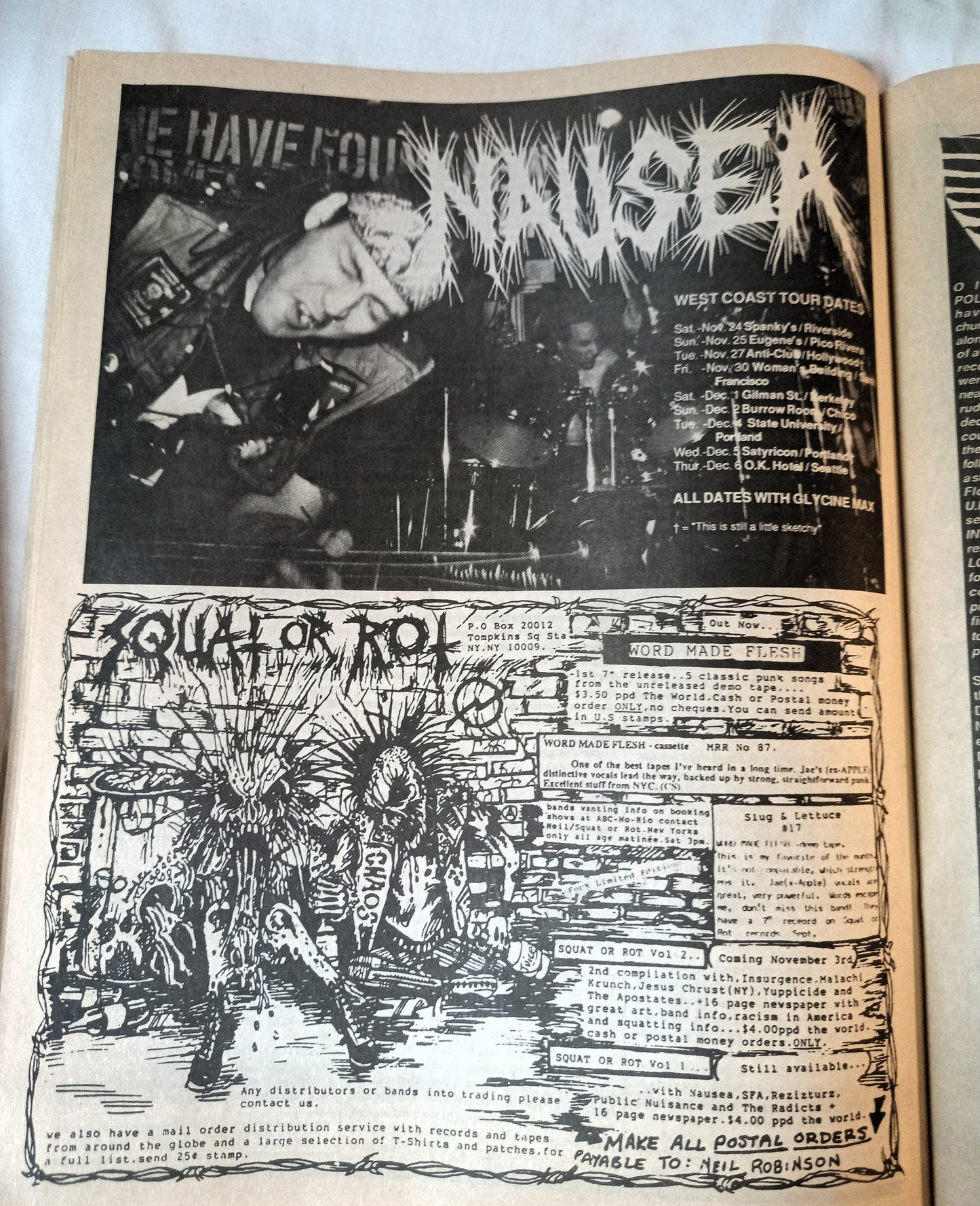 Profane Existence #7 December 1989 Anarcho Punk Zine Oi Polloi Neurosis - TulipStuff
