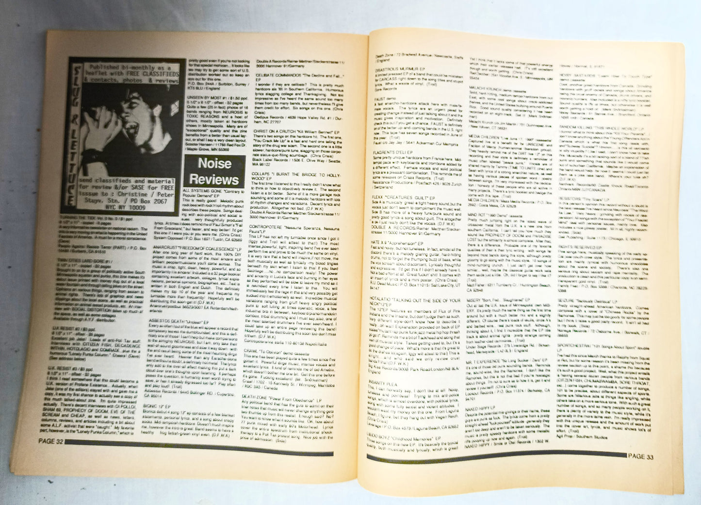 Profane Existence #6 Oct-Nov 1990 Anarcho Punk Zine Conflict Disrupt - TulipStuff