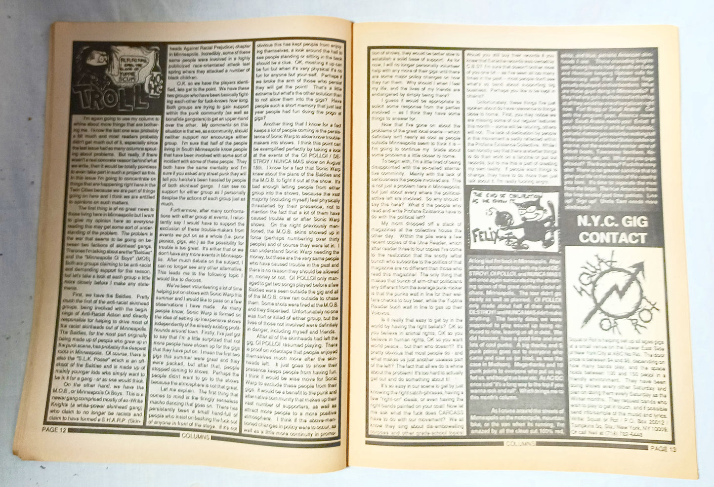 Profane Existence #6 Oct-Nov 1990 Anarcho Punk Zine Conflict Disrupt - TulipStuff