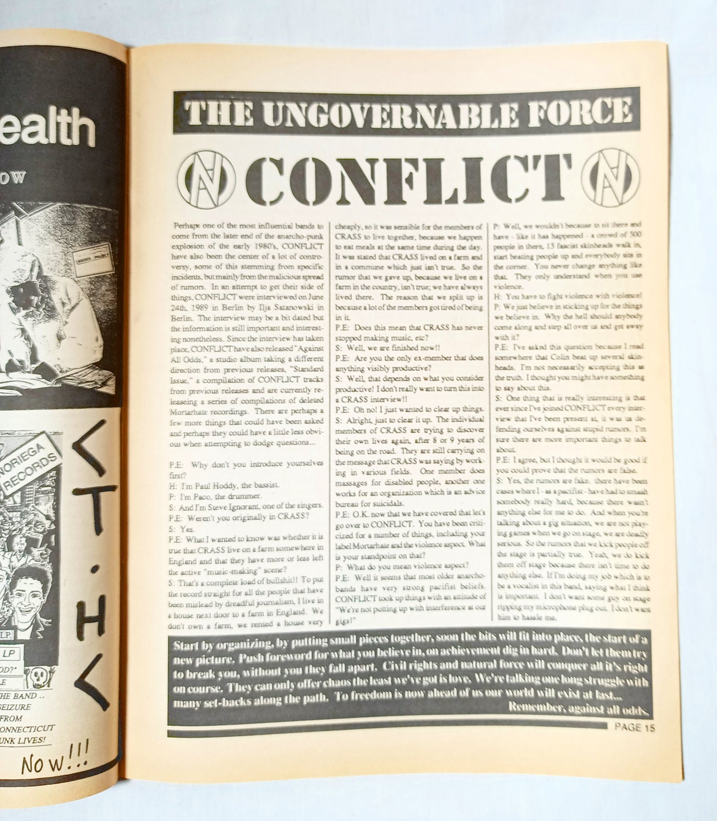 Profane Existence #6 Oct-Nov 1990 Anarcho Punk Zine Conflict Disrupt - TulipStuff