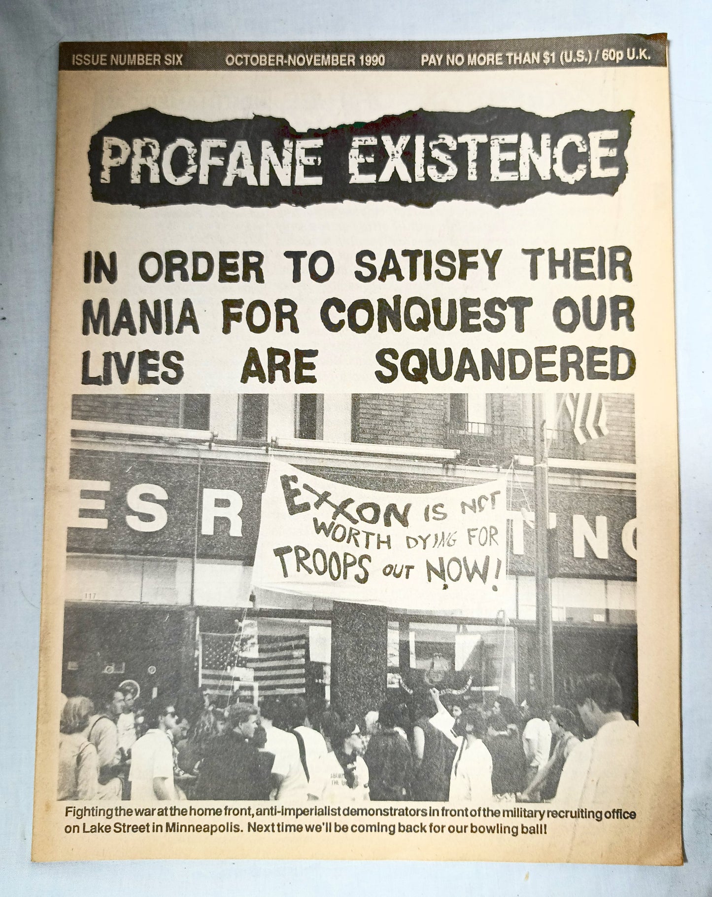 Profane Existence #6 Oct-Nov 1990 Anarcho Punk Zine Conflict Disrupt - TulipStuff