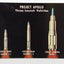 Project Apollo Three Launch Vehicles Saturn Lunar NASA 1960's Postcard - TulipStuff