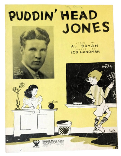 Puddin Head Jones Bryan Handman Sheet Music Ozzie Nelson 1933 - TulipStuff