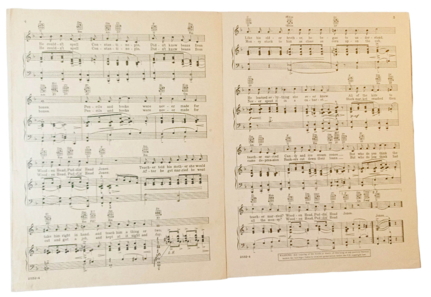 Puddin Head Jones Bryan Handman Sheet Music Ozzie Nelson 1933 - TulipStuff