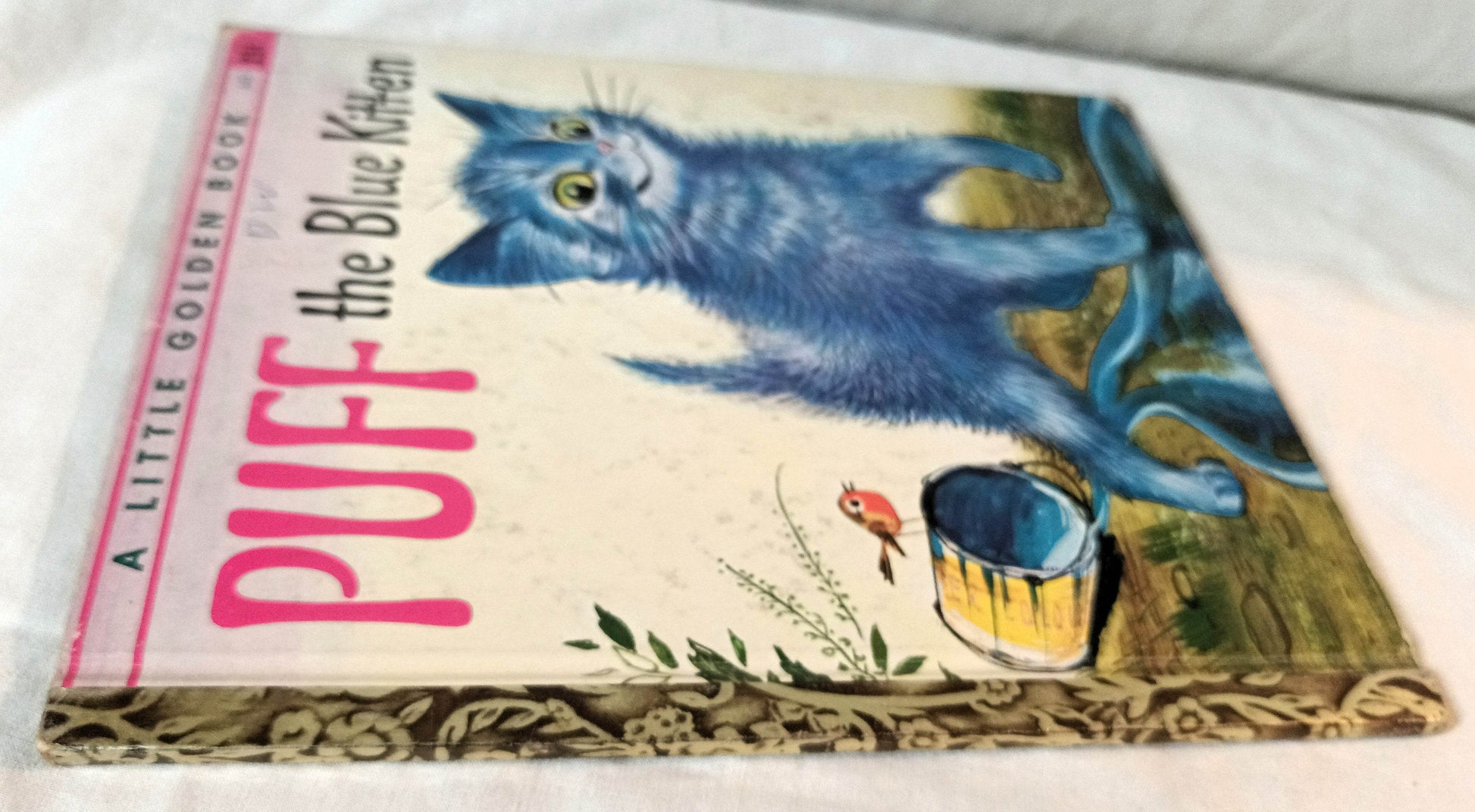 Puff The Blue Kitten Pierre Probst Little Golden Book Hardcover 1961 - TulipStuff