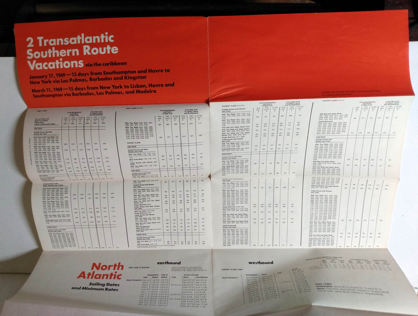 Cunard Line Queen Elizabeth 2 QE2 Preview Brochure July 1968 - TulipStuff