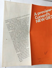 Load image into Gallery viewer, Cunard Line Queen Elizabeth 2 QE2 Preview Brochure July 1968 - TulipStuff
