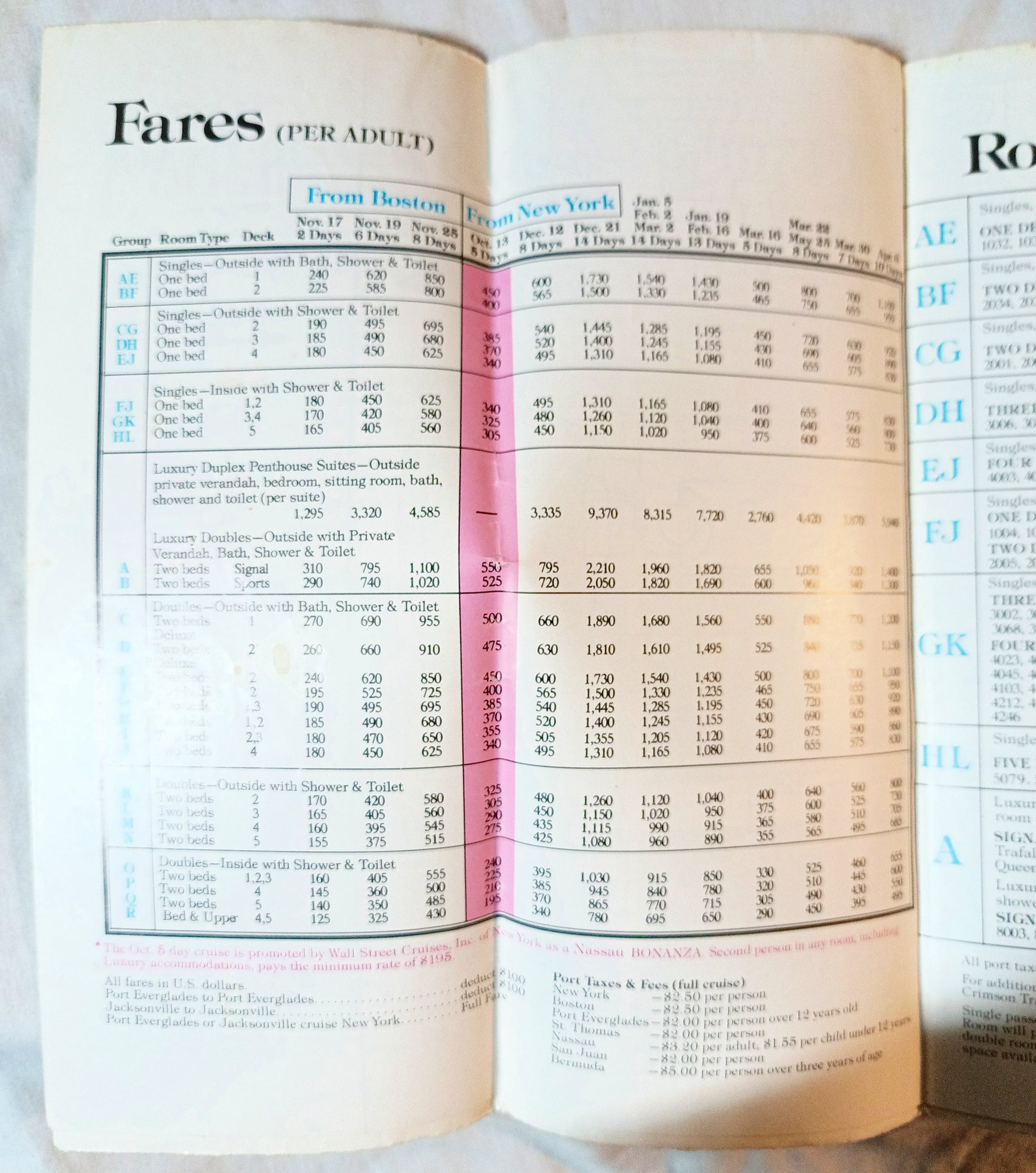 Cunard Line QE2 Queen Elizabeth 2 Winter Caribbean Cruises 1973-74 - TulipStuff