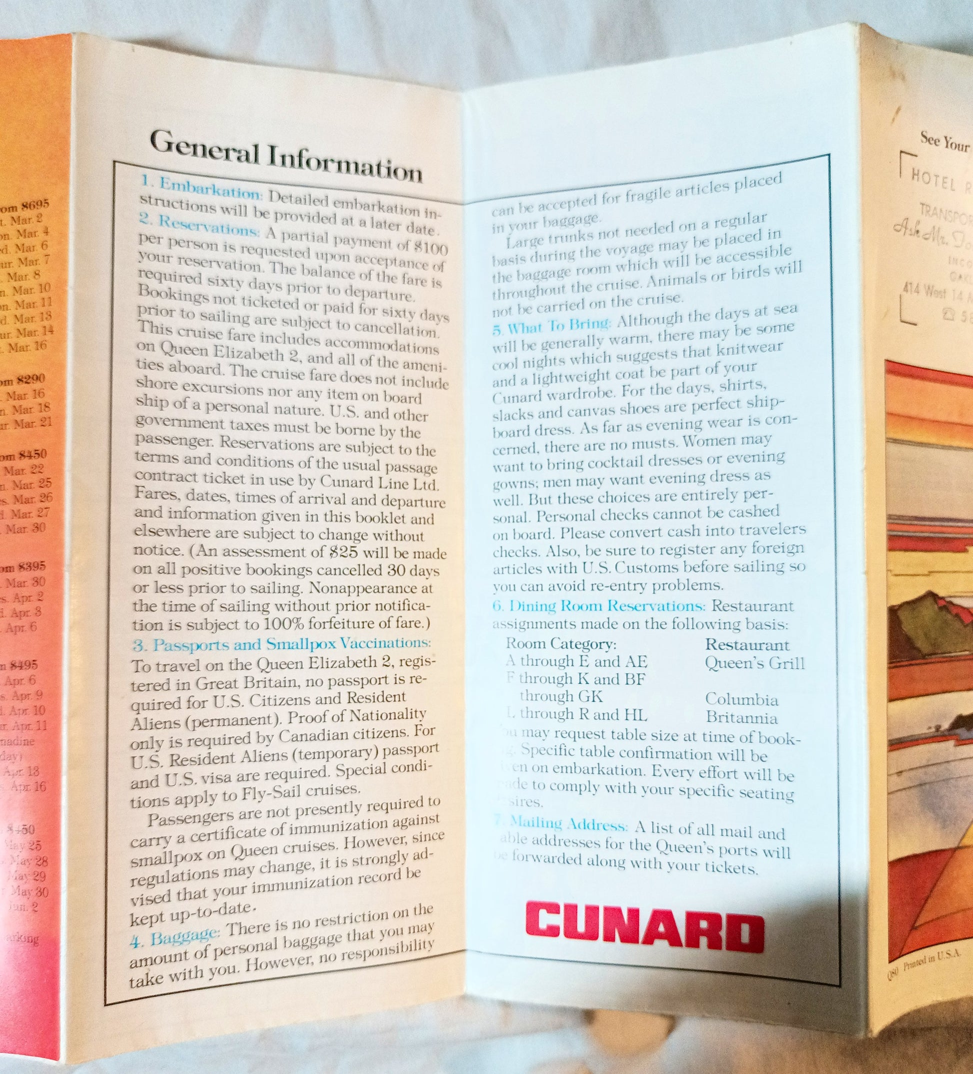 Cunard Line QE2 Queen Elizabeth 2 Winter Caribbean Cruises 1973-74 - TulipStuff