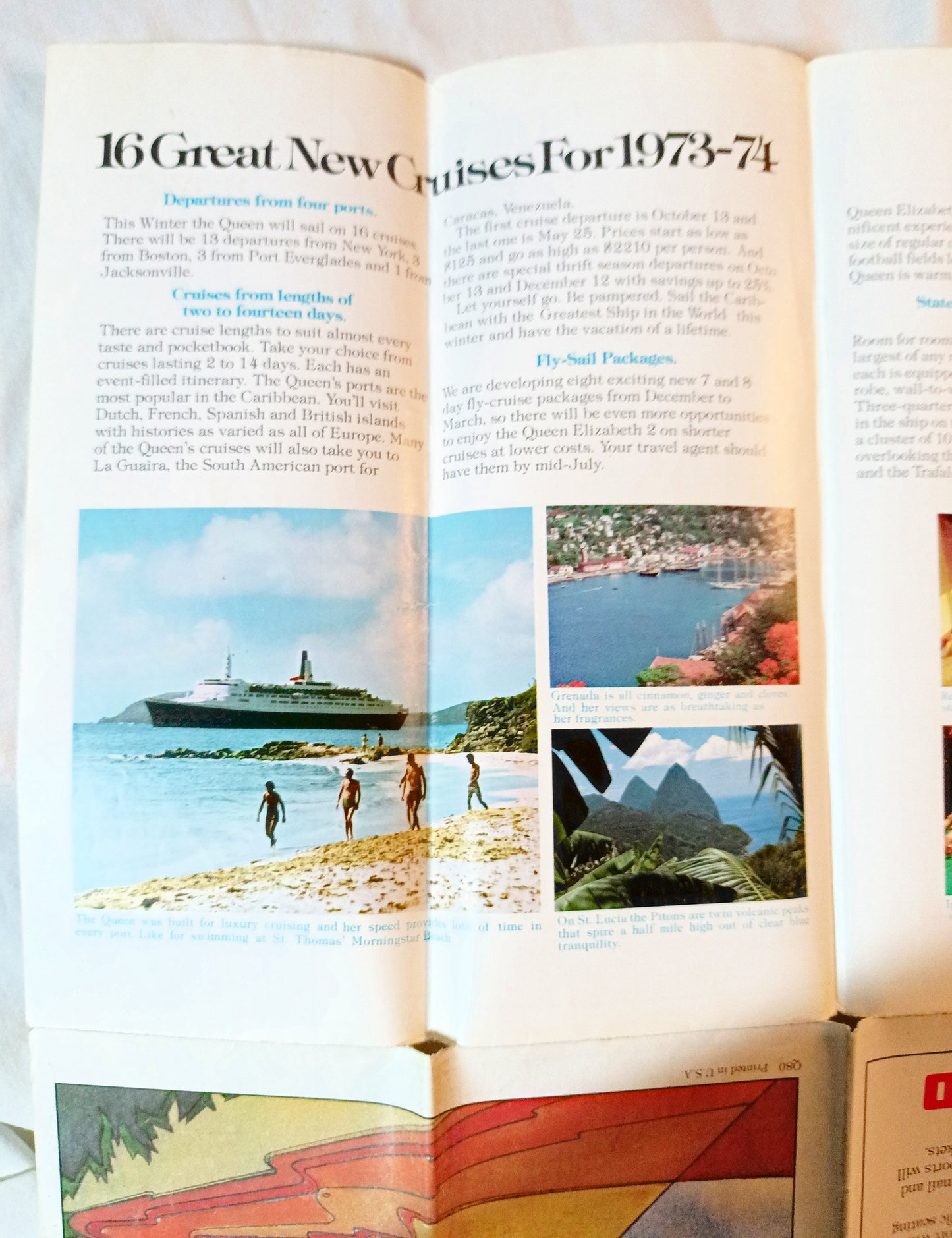 Cunard Line QE2 Queen Elizabeth 2 Winter Caribbean Cruises 1973-74 - TulipStuff