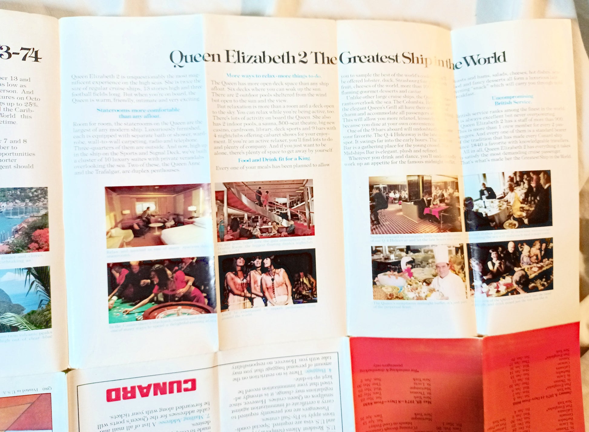 Cunard Line QE2 Queen Elizabeth 2 Winter Caribbean Cruises 1973-74 - TulipStuff