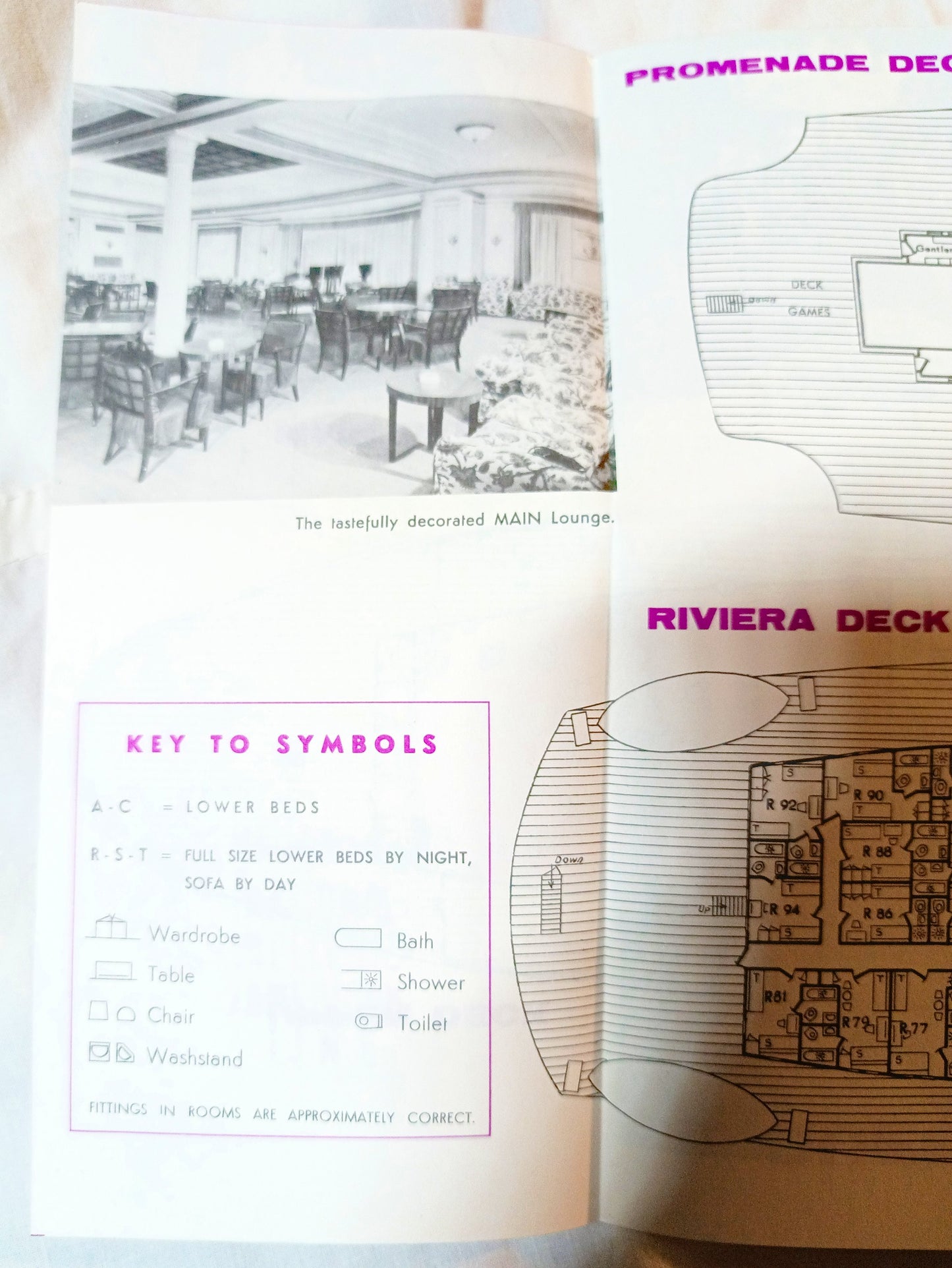National Hellenic American Line ss Queen Frederica Deck Plans 1962 - TulipStuff