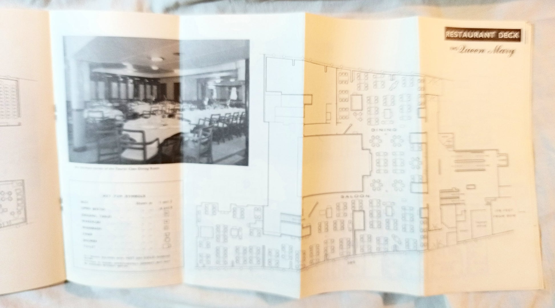 Cunard Line Queen Mary Deck Plans Tourist Class Accommodations 1962 - TulipStuff