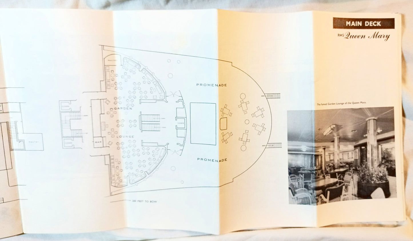 Cunard Line Queen Mary Deck Plans Tourist Class Accommodations 1962 - TulipStuff