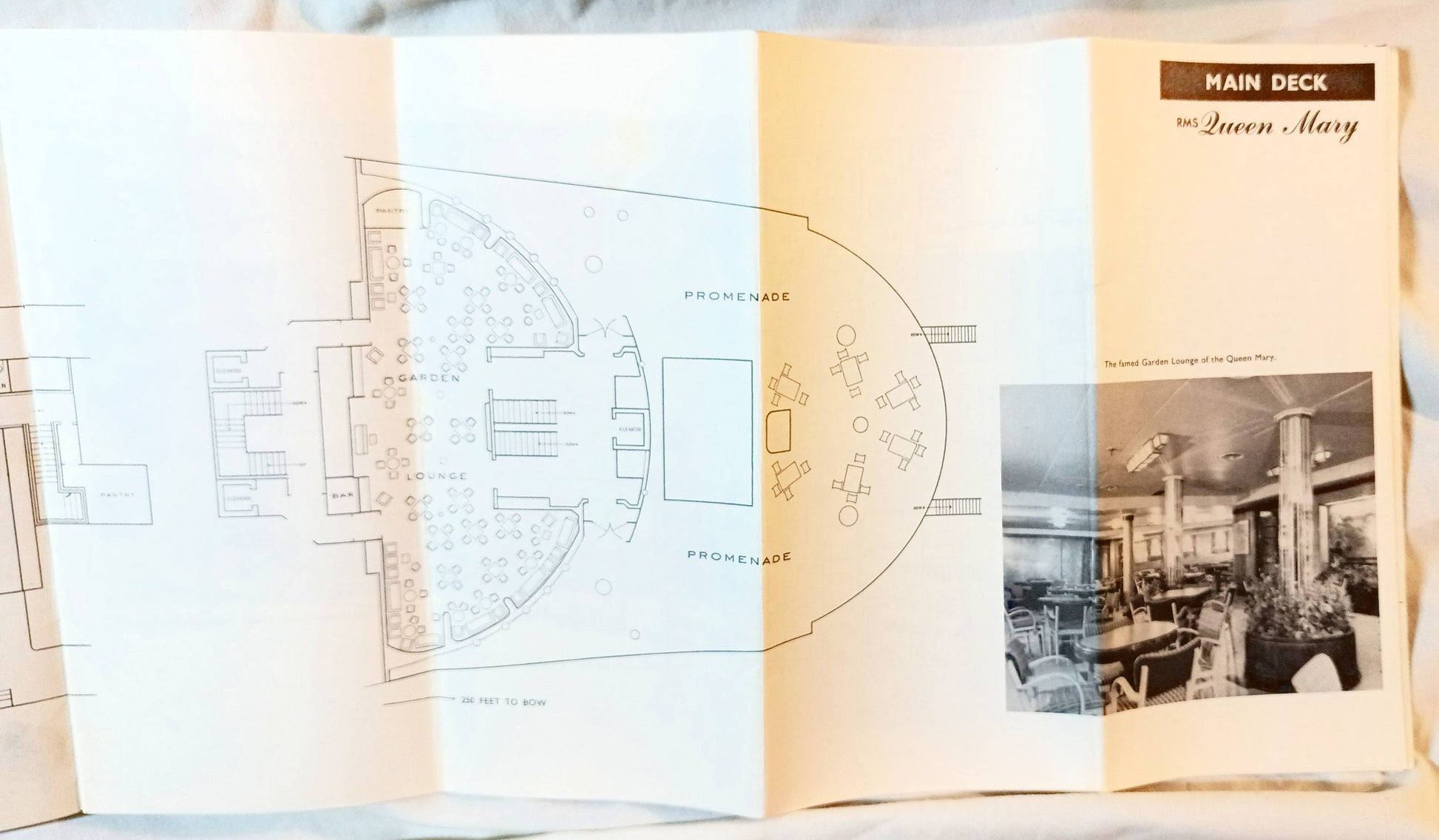 Cunard Line Queen Mary Deck Plans Tourist Class Accommodations 1962 - TulipStuff